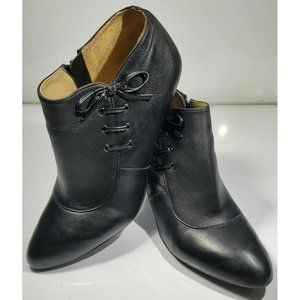 NATURALIZER CARMEN BLACK LEATHER HIGH HEAL ANKLE BOOTS SIZE 11M